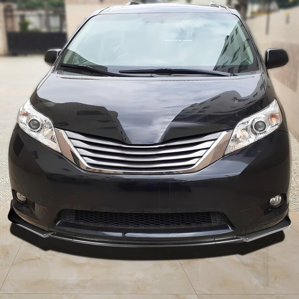[Carbon Style Look] Front Bumper Lip Chin Guard Body Kit For 11-15 Toyota Sienna