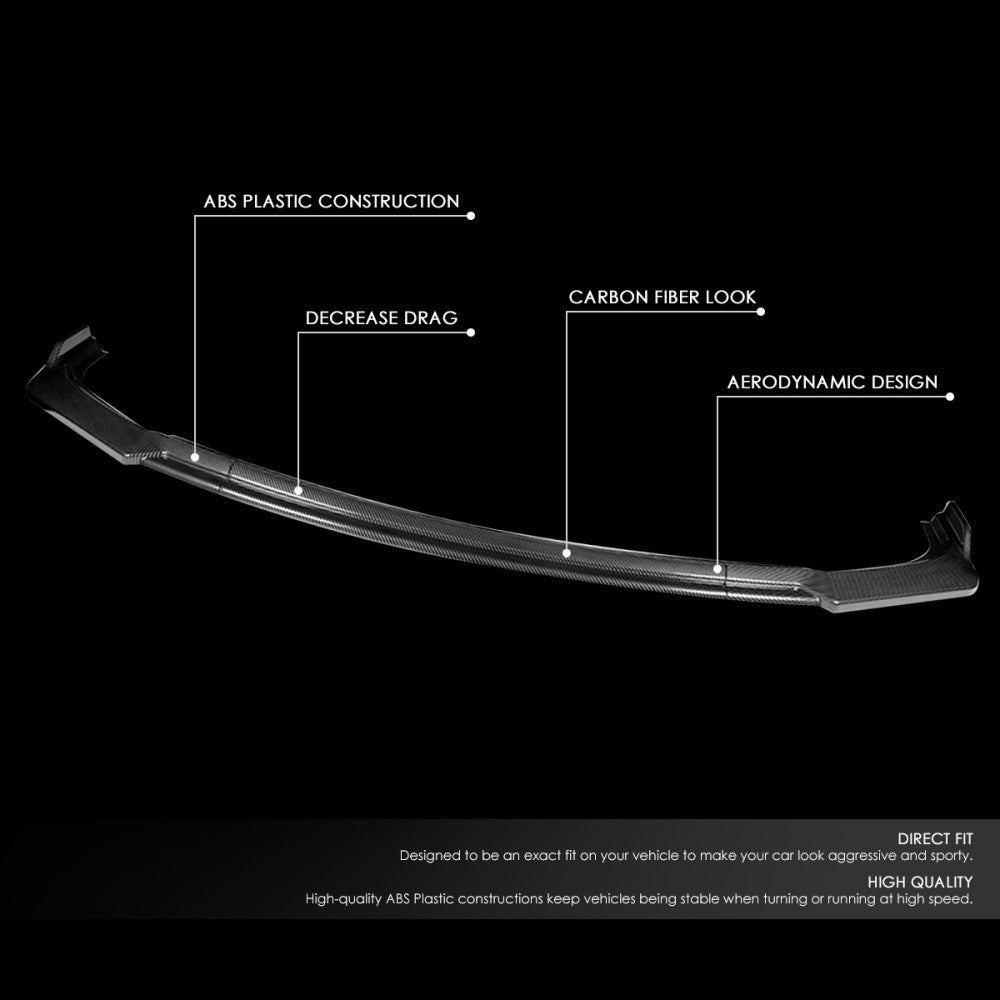 [Carbon Style Look] Front Bumper Lip Chin Guard Body Kit For 11-15 Toyota Sienna