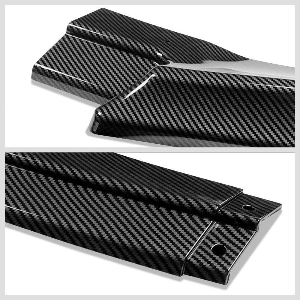 [Carbon Style Look] Front Bumper Lip Guard Kit For 13-16 Hyundai Genesis Coupe