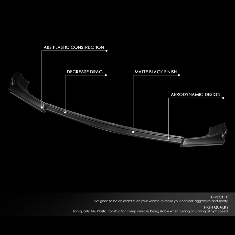 [Matte Black] Front Bumper Lip Guard Body Kit For 13-16 Hyundai Genesis Coupe