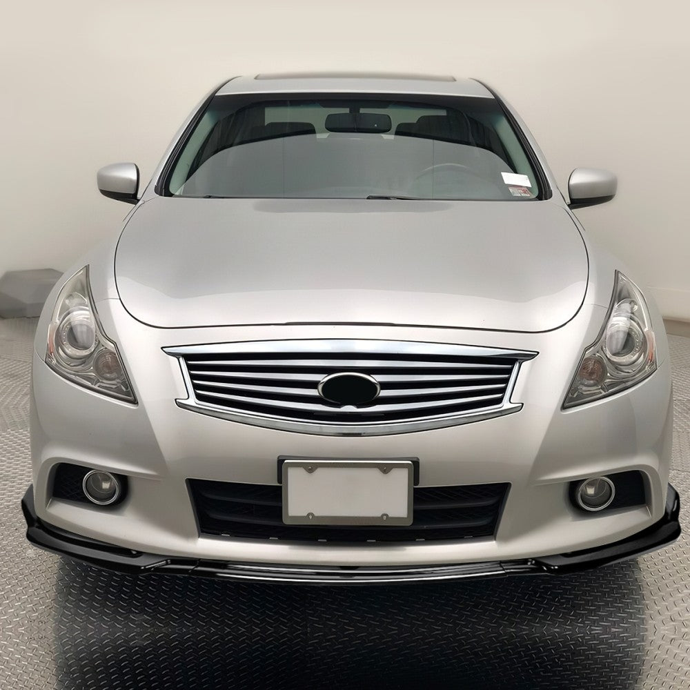 [Painted Gloss Black] Front Bumper Lip Guard For 10-13 Infiniti G37 Sedan 4DR