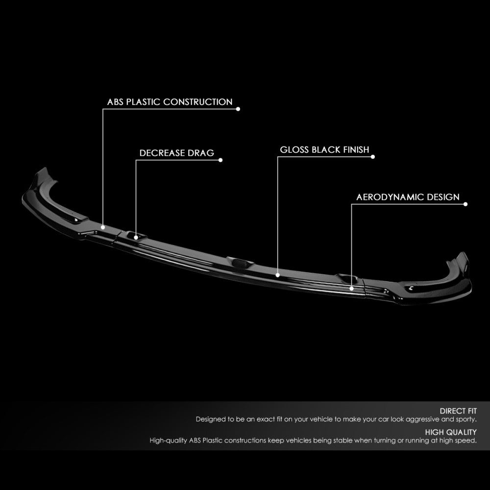 [Painted Gloss Black] Front Bumper Lip Guard For 10-13 Infiniti G37 Sedan 4DR