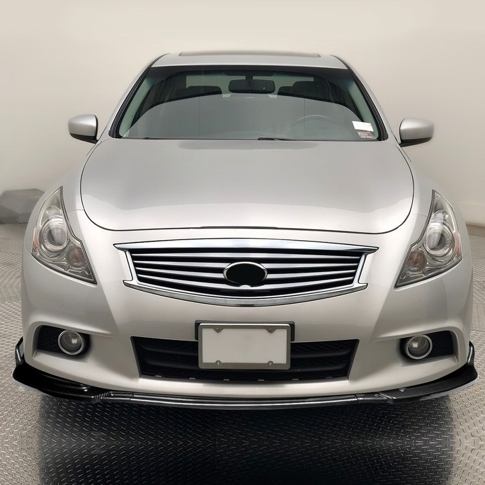 [Carbon Style Look] Front Bumper Lip Chin Guard For 10-13 Infiniti G37 Sedan 4DR