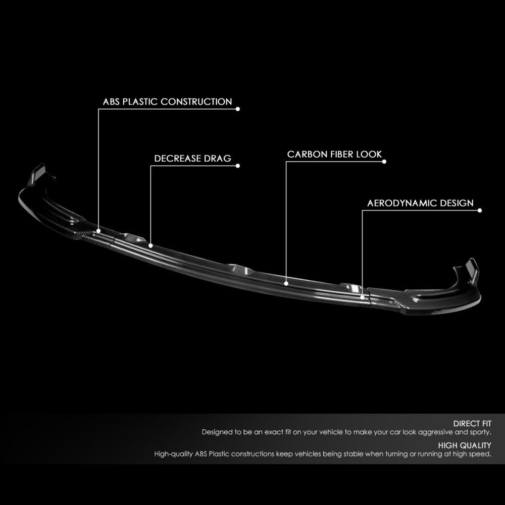 [Carbon Style Look] Front Bumper Lip Chin Guard For 10-13 Infiniti G37 Sedan 4DR