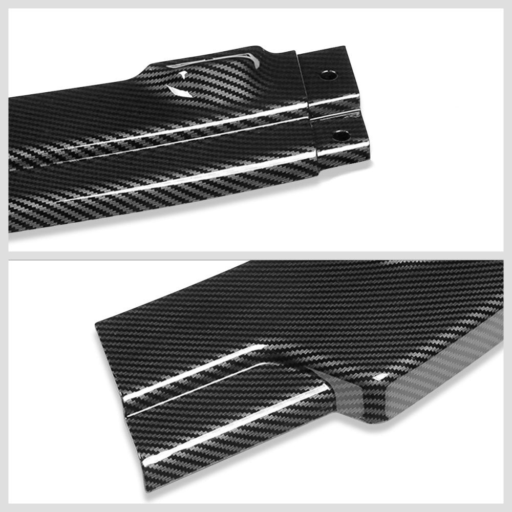 [Carbon Style Look] Front Bumper Lip Chin Guard For 10-13 Infiniti G37 Sedan 4DR