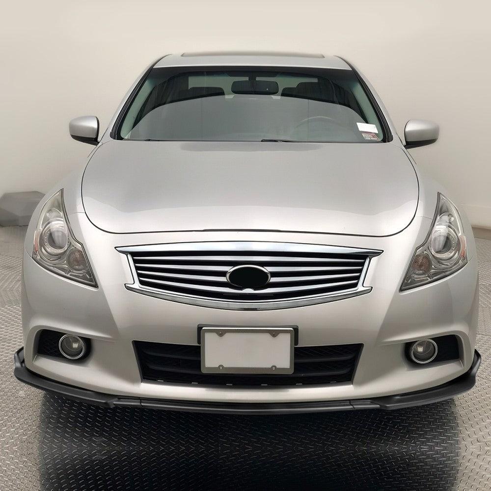 [Matte Black] Front Bumper Lip Guard Body Kit For 10-13 Infiniti G37 Sedan 4DR