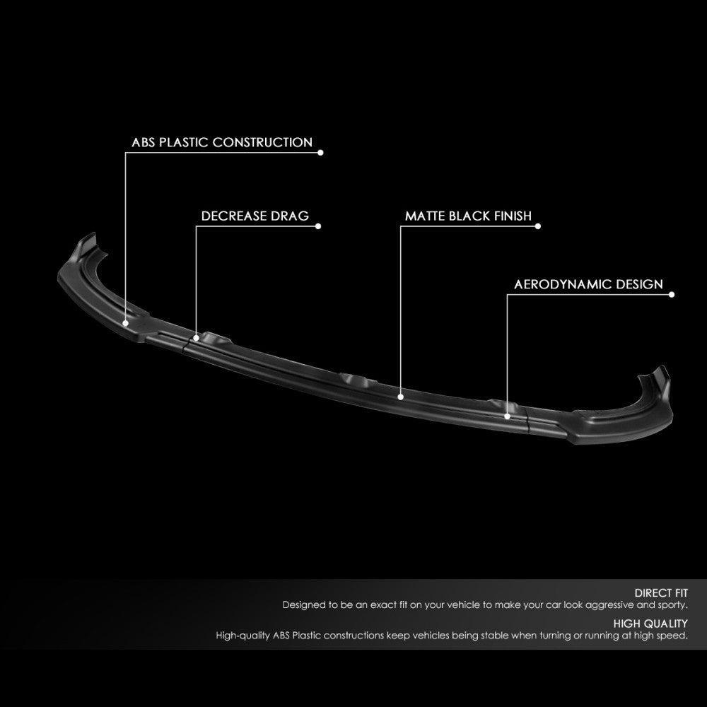 [Matte Black] Front Bumper Lip Guard Body Kit For 10-13 Infiniti G37 Sedan 4DR