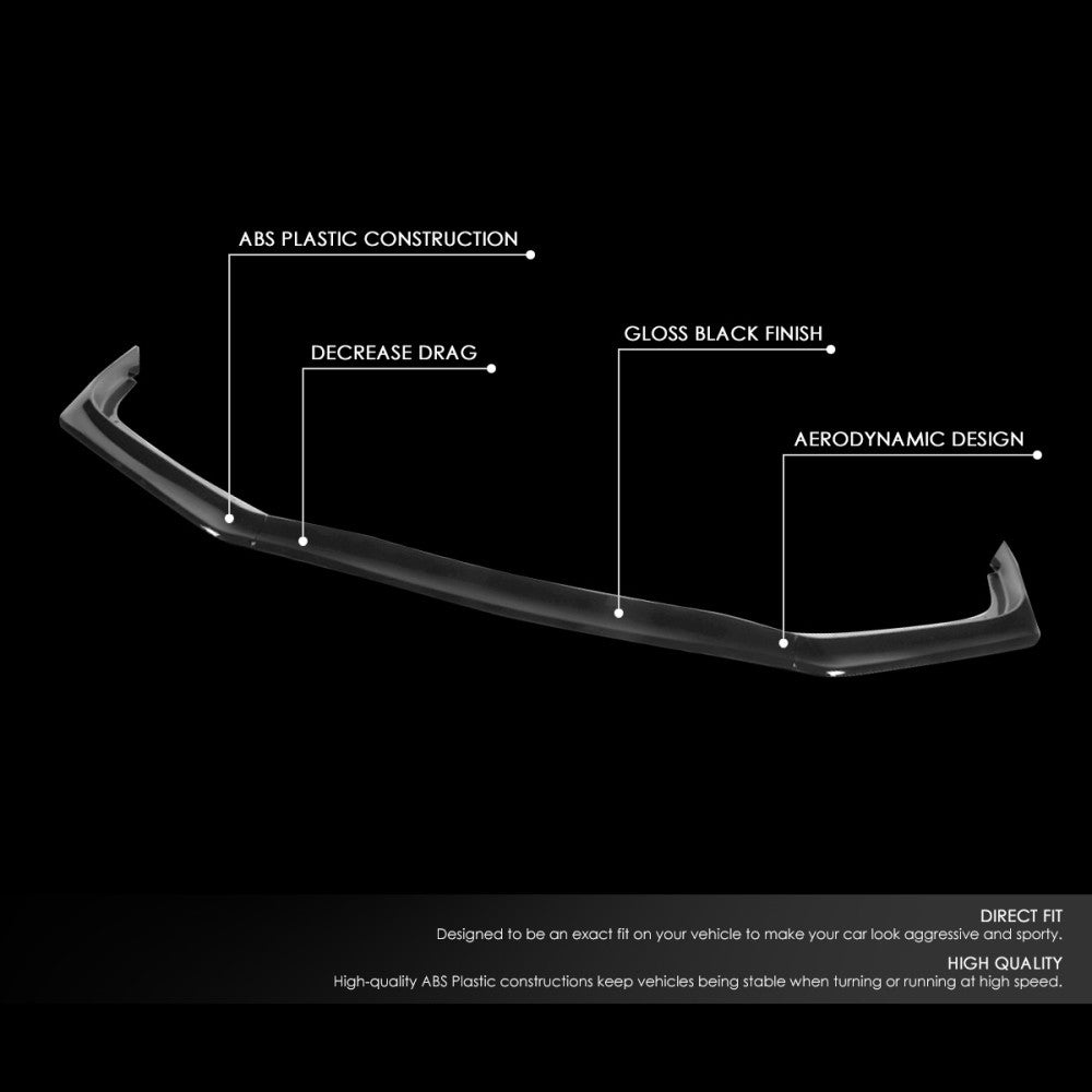 [Painted Gloss Black] Front Bumper Lip Chin Guard Body Kit For 13-15 Honda Civic