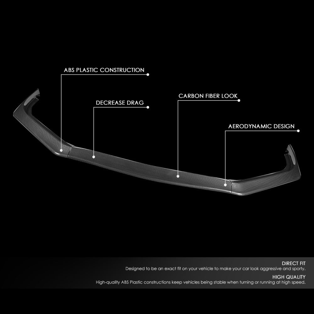 [Carbon Style Look] Front Bumper Lip Chin Guard Body Kit For 13-15 Honda Civic