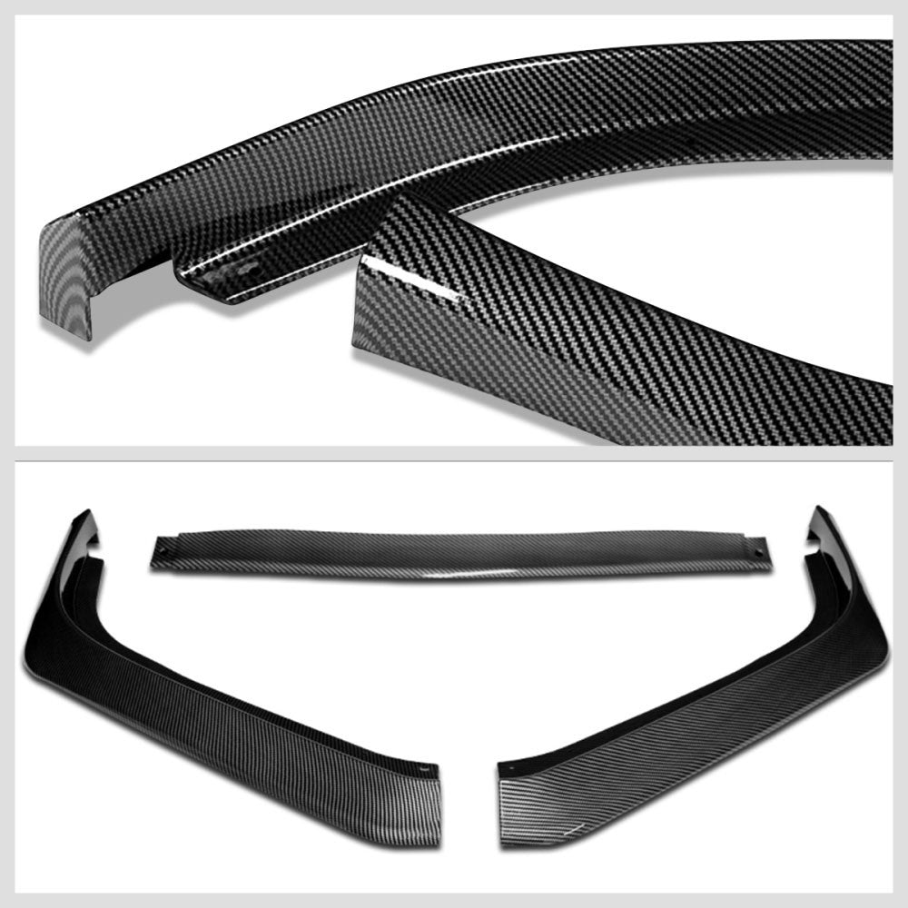 [Carbon Style Look] Front Bumper Lip Chin Guard Body Kit For 13-15 Honda Civic