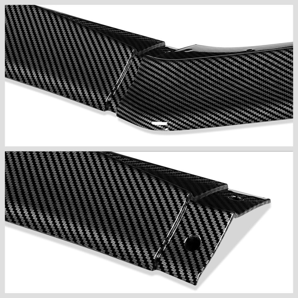 [Carbon Style Look] Front Bumper Lip Chin Guard Body Kit For 13-15 Honda Civic