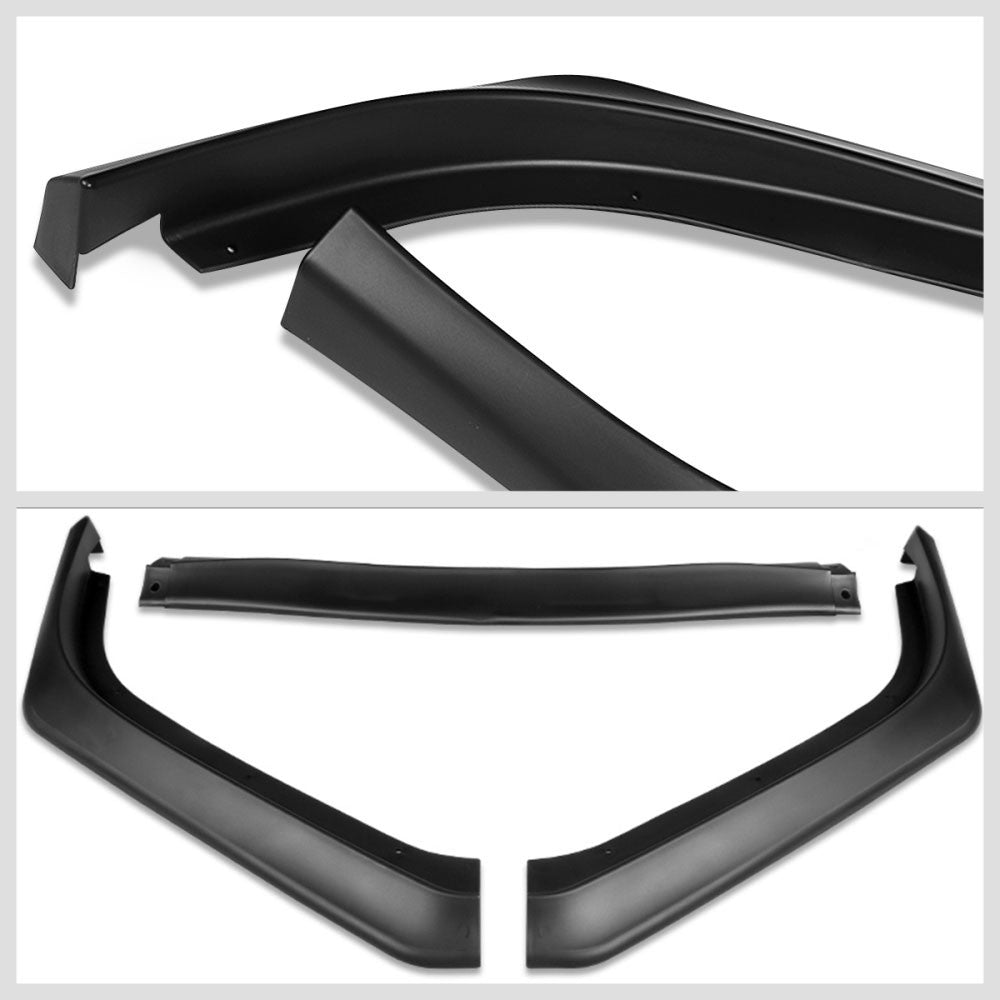 [Matte Black] Front Bumper Lip Chin Wing Guard Body Kit For 13-15 Honda Civic