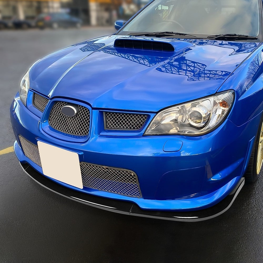 [Painted Gloss Black] Front Bumper Lip Guard Spoiler For 06-07 Subaru WRX STI