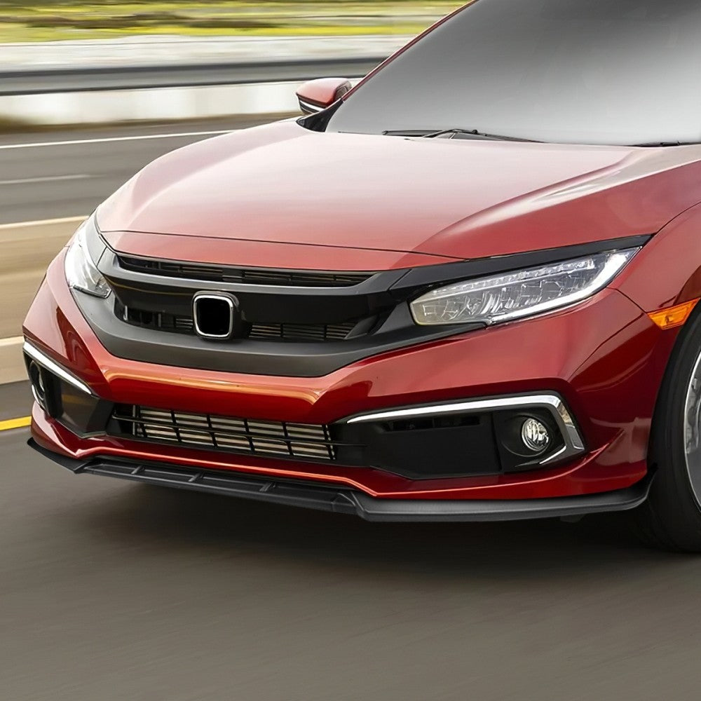 [Matte Black] Front Bumper Lip Guard Mugen Style For 16-21 Honda Civic FC/FK