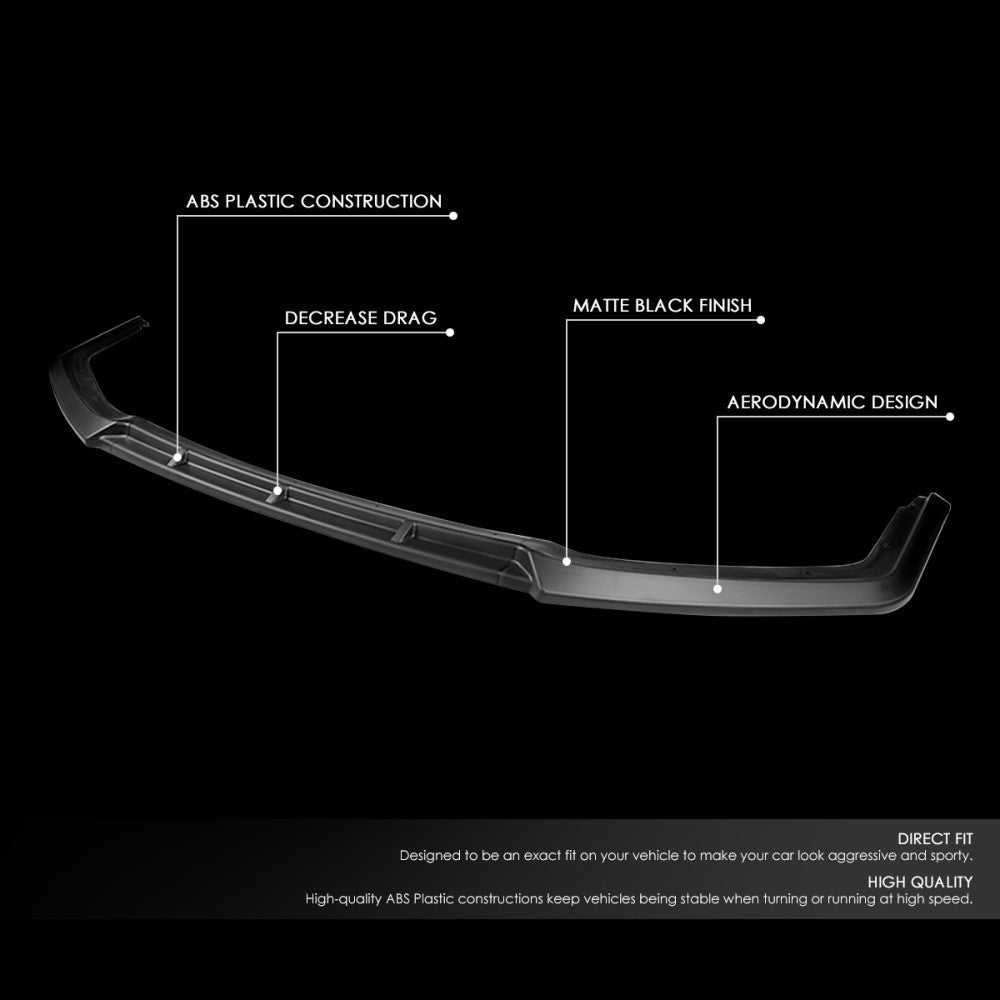 [Matte Black] Front Bumper Lip Guard Mugen Style For 16-21 Honda Civic FC/FK