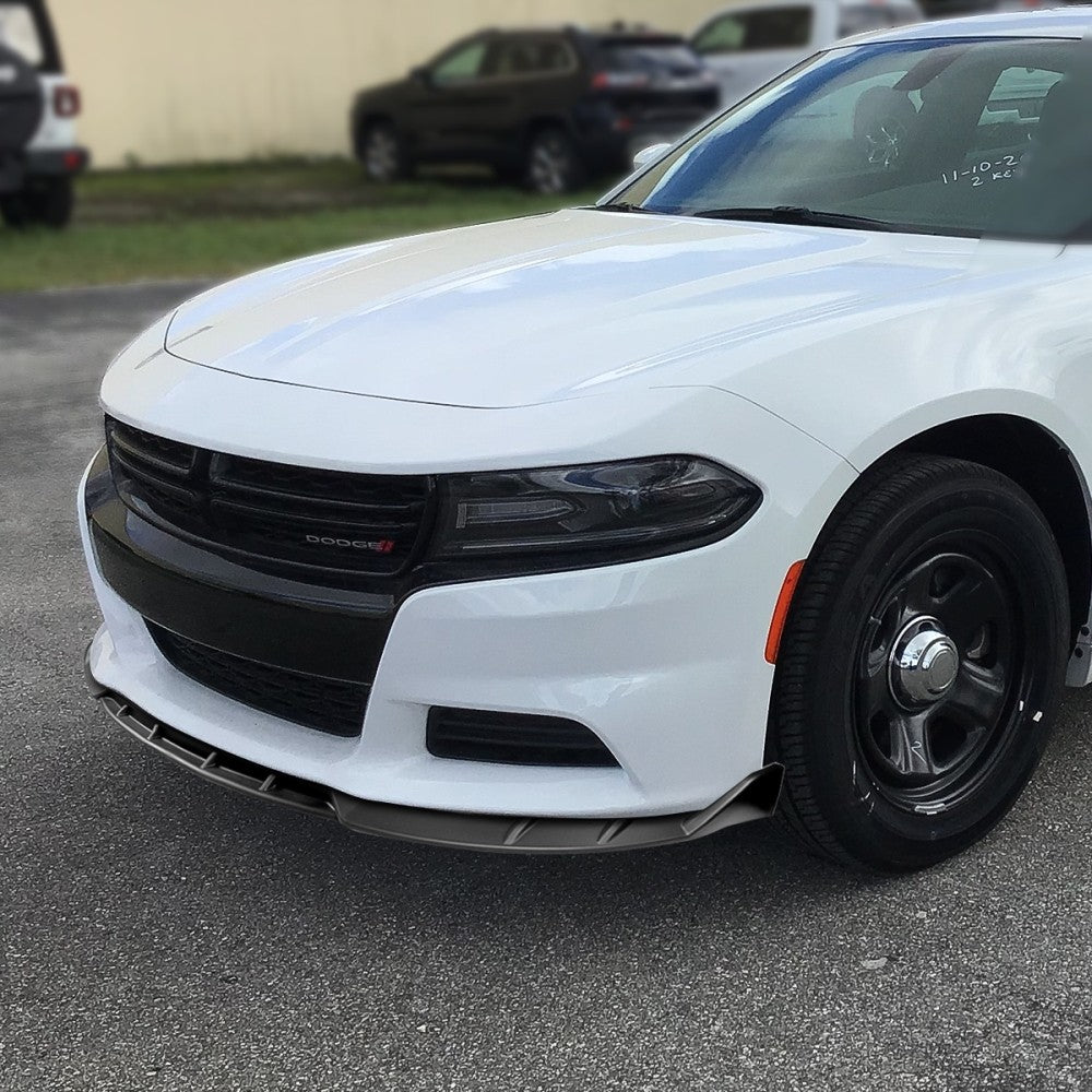 [Matte Black] Front Bumper Lip Chin Wing Guard Body Kit For 15-22 Dodge Charger Facelift LD
