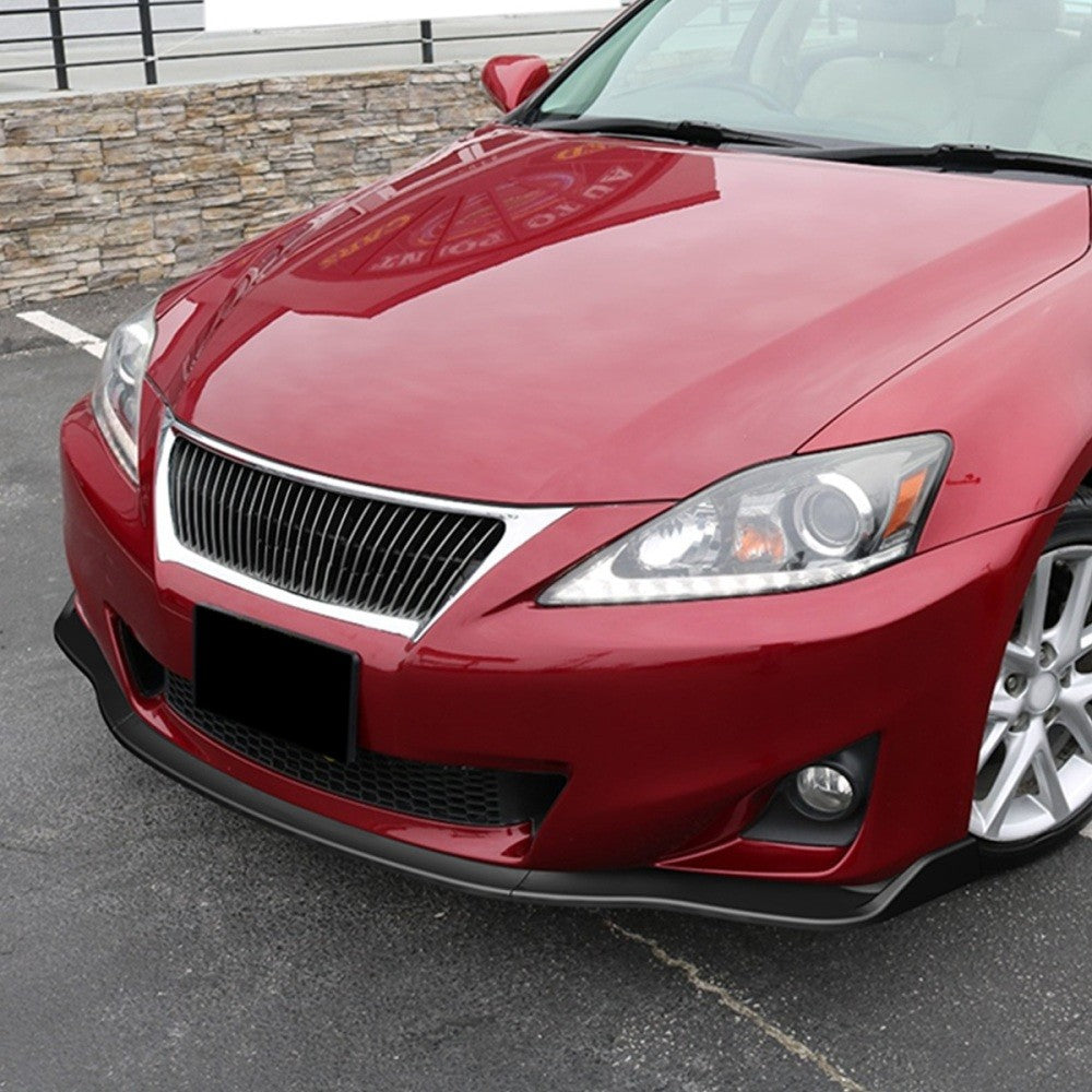 [Matte Black] Front Bumper Lip Chin Guard Body Kit For 11-13 Lexus IS250 IS350