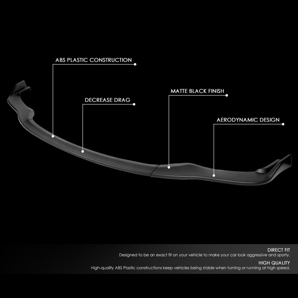 [Matte Black] Front Bumper Lip Chin Guard Body Kit For 11-13 Lexus IS250 IS350