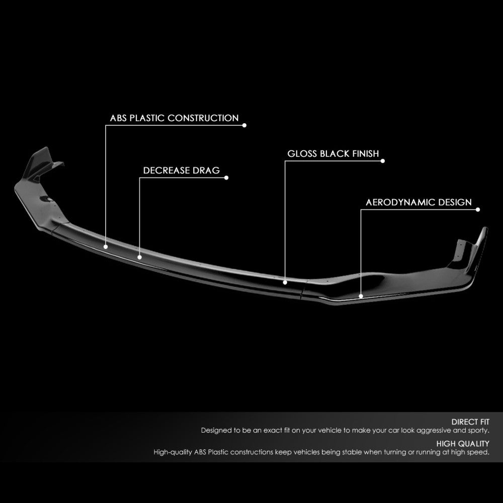 [Painted Gloss Black] Front Bumper Lip Guard For 16-20 Lexus IS200t IS300 IS350