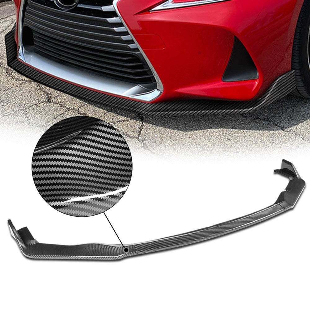 [Carbon Style Look] Front Bumper Lip Guard For 16-20 Lexus IS200t IS300 IS350