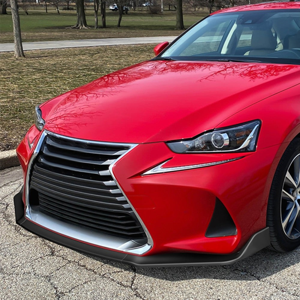 [Matte Black] Front Bumper Lip Guard Body Kit For 16-20 Lexus IS200t IS300 IS350