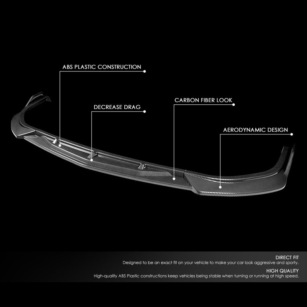 [Carbon Style Look] Front Bumper Lip Chin Guard Body Kit For 20+ Hyundai Sonata