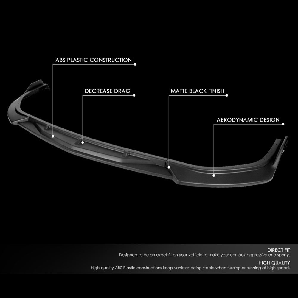 [Matte Black] Front Bumper Lip Chin Guard Lower Body Kit For 20+ Hyundai Sonata