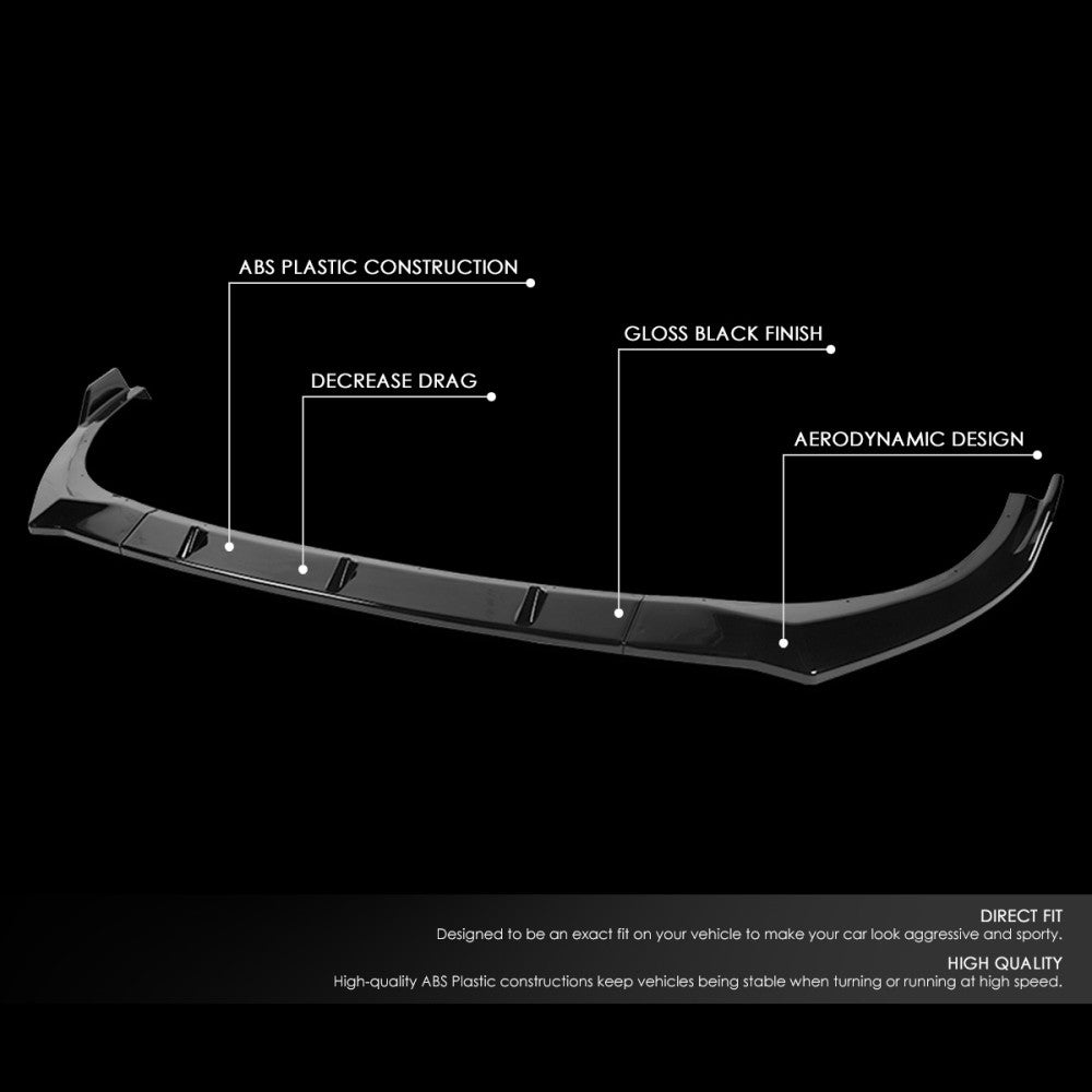 [Painted Gloss Black] Front Bumper Lip Guard Spoiler For 21-22 Hyundai Elantra CN7