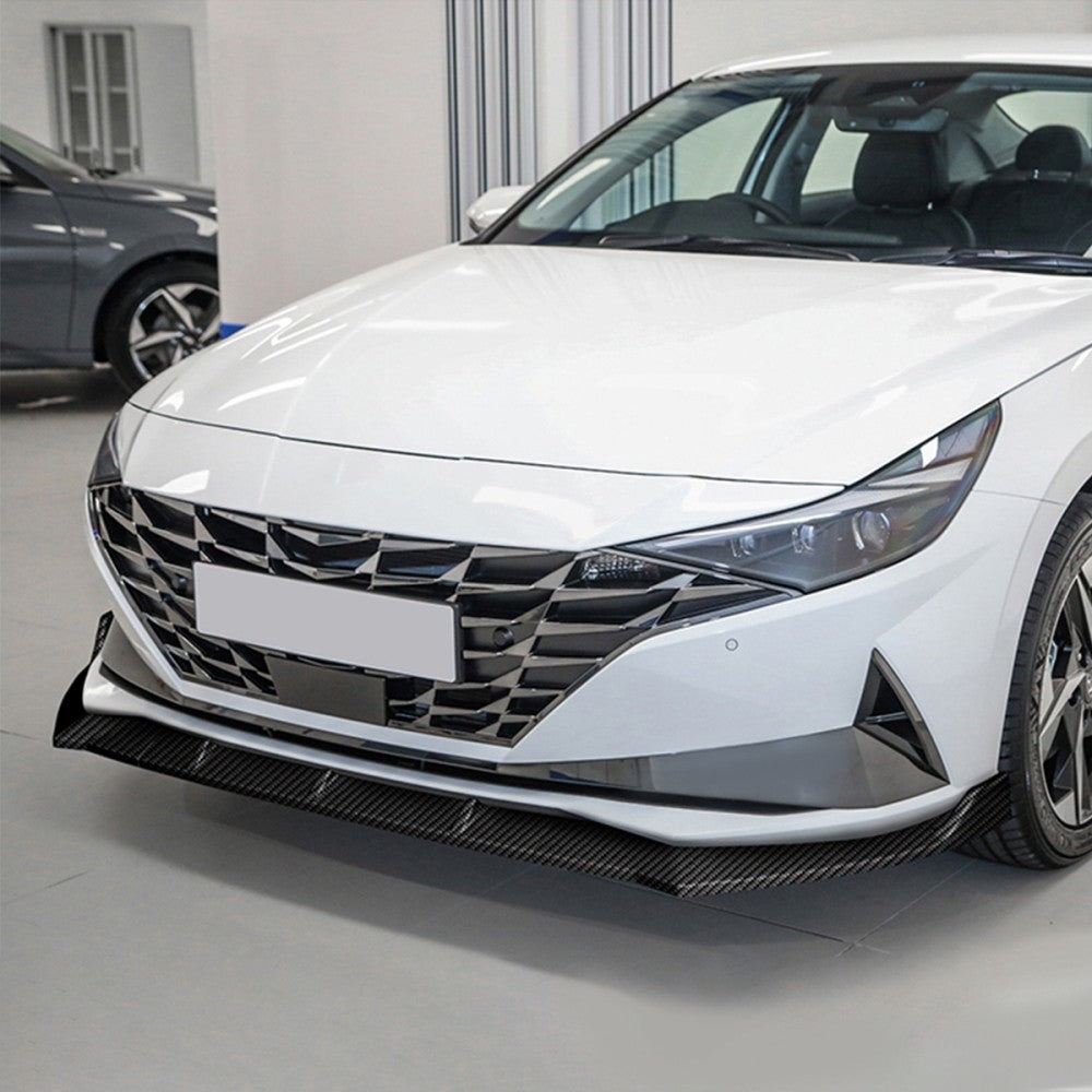 [Carbon Style Look] Front Bumper Lip Guard Body Kit For 21-22 Hyundai Elantra CN7