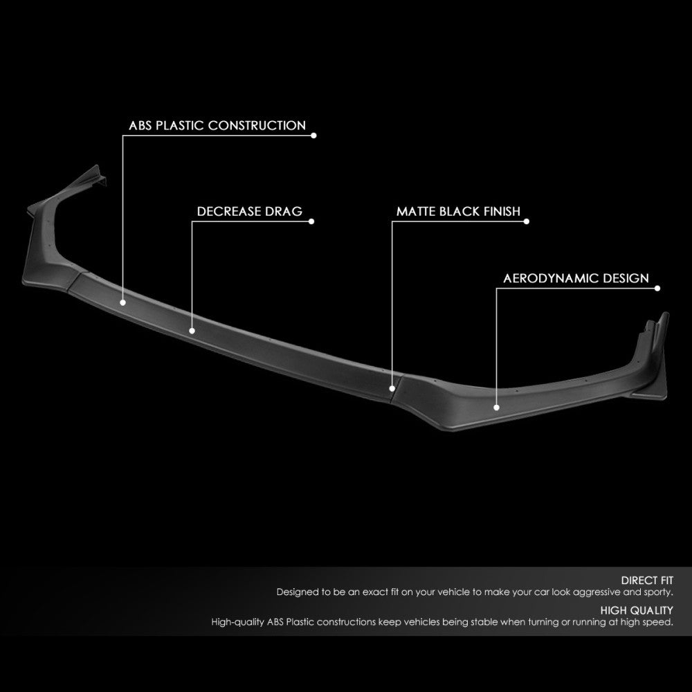 [Matte Black] Front Bumper Lip Chin Guard Lower Body Kit For 18-20 Subaru Legacy