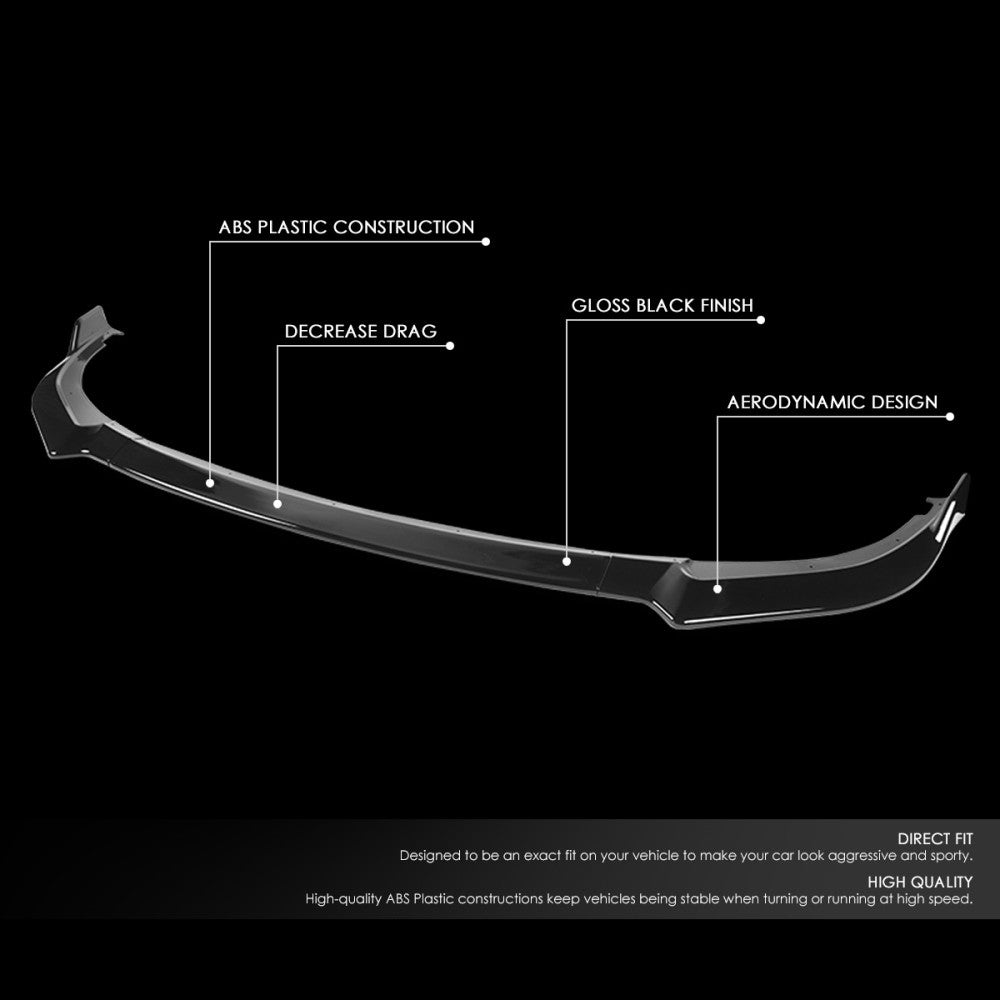 [Painted Gloss Black] Front Bumper Lip Guard Body Kit For 18-22 Kia Stinger CK