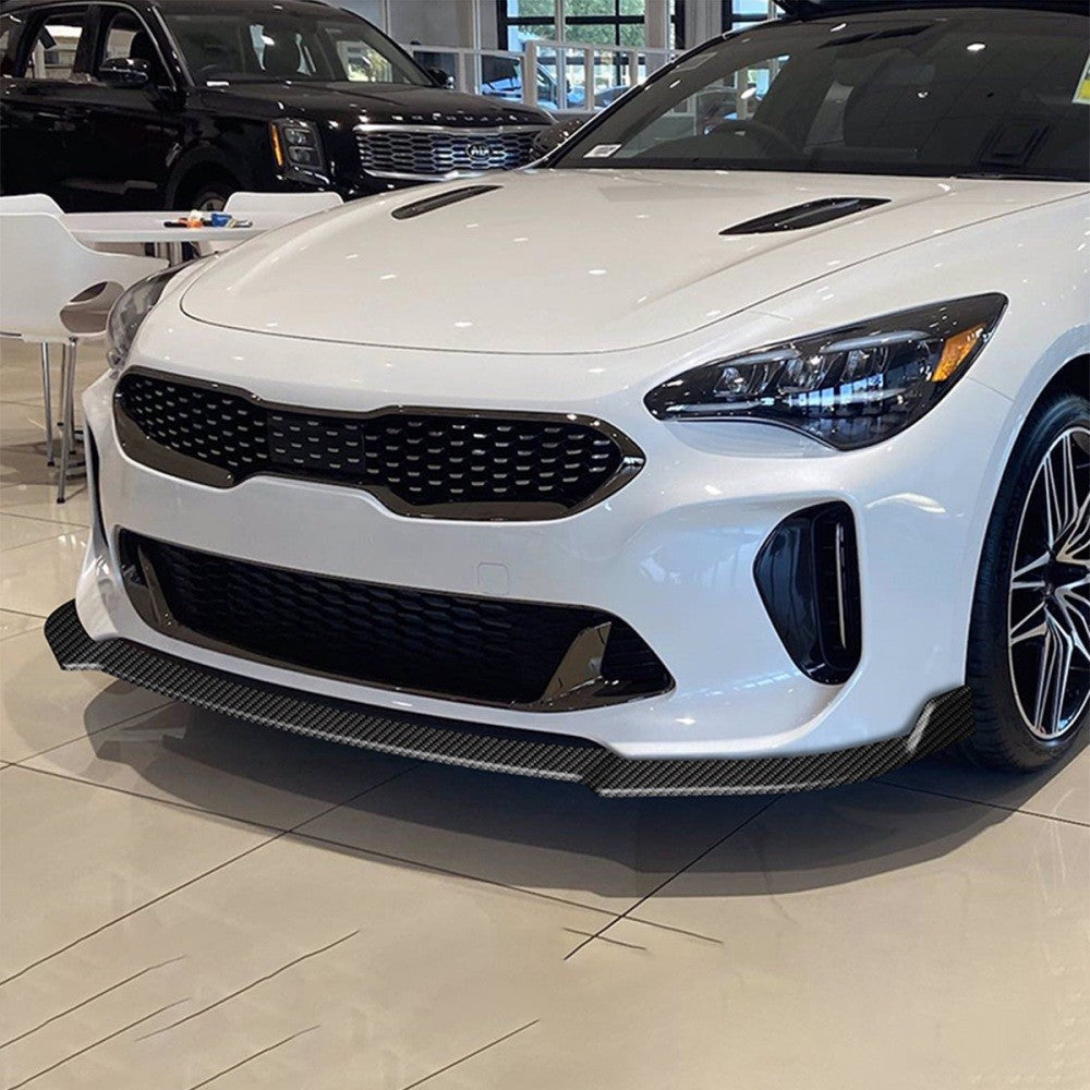 [Carbon Style Look] Front Bumper Lip Guard Body Kit For 18-22 Kia Stinger CK