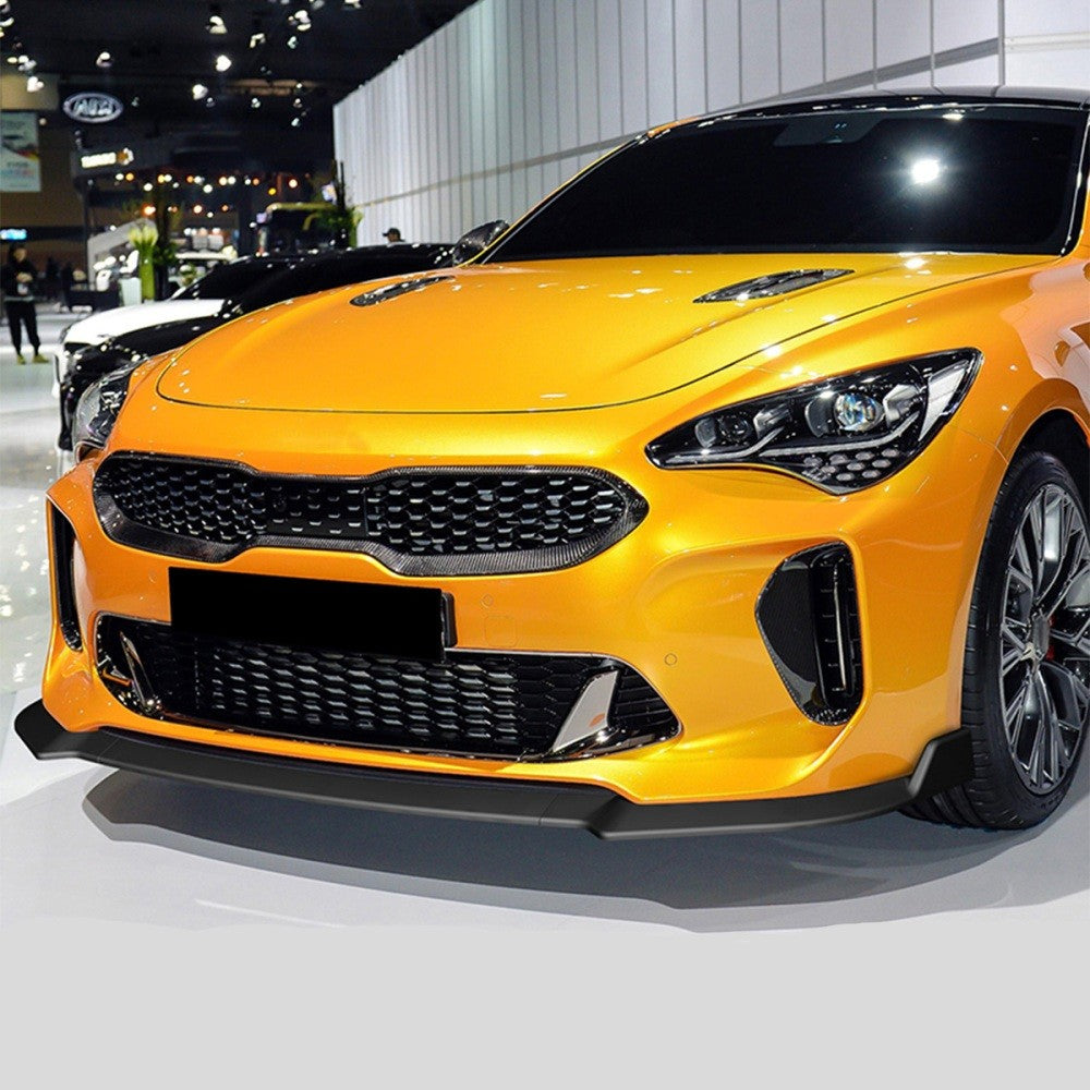 [Matte Black] Front Bumper Lip Chin Wing Guard Body Kit For 18-22 Kia Stinger CK