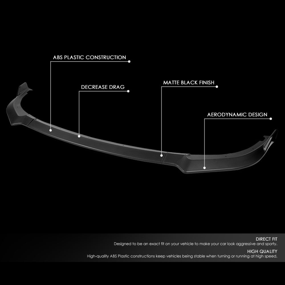[Matte Black] Front Bumper Lip Chin Wing Guard Body Kit For 18-22 Kia Stinger CK