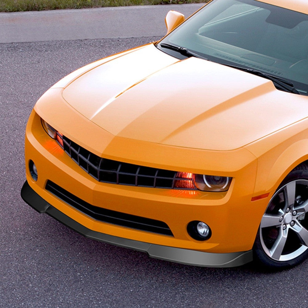 [Matte Black] Front Bumper Lip Chin Guard Body Kit For 10-13 Chevrolet Camaro V6