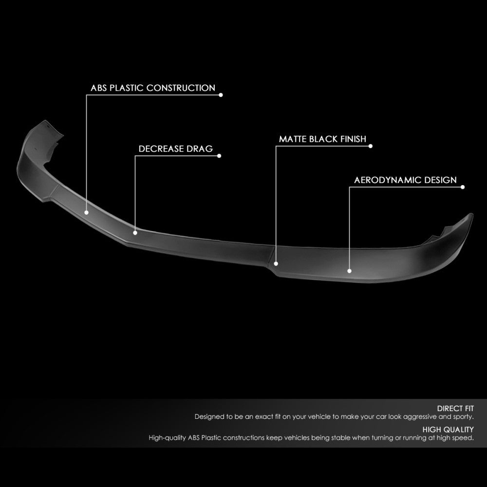 [Matte Black] Front Bumper Lip Chin Guard Body Kit For 10-13 Chevrolet Camaro V6