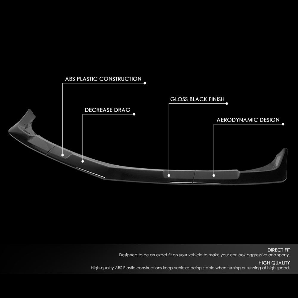 [Painted Gloss Black] Front Bumper Lip Guard Body Kit For 14-15 Chevrolet Camaro