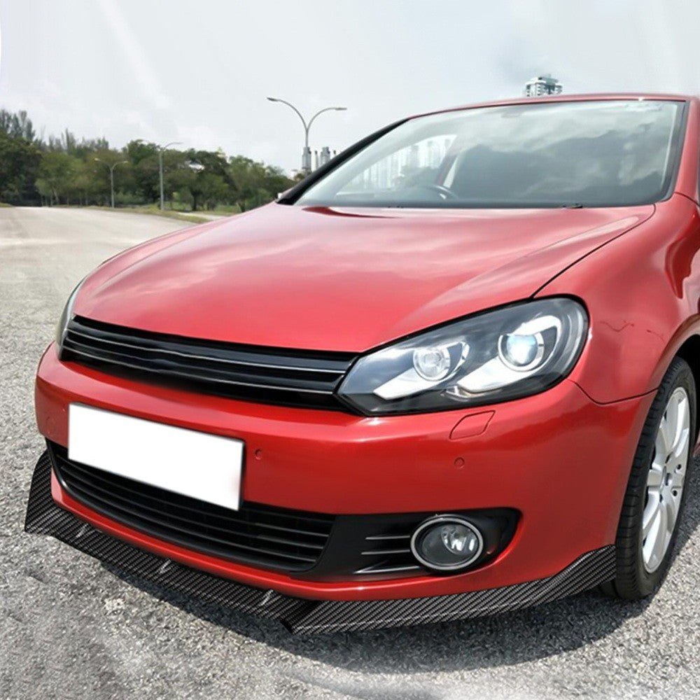 [Carbon Style Look] Front Bumper Lip Guard Body Kit For 10-13 Volkswagen Golf 6