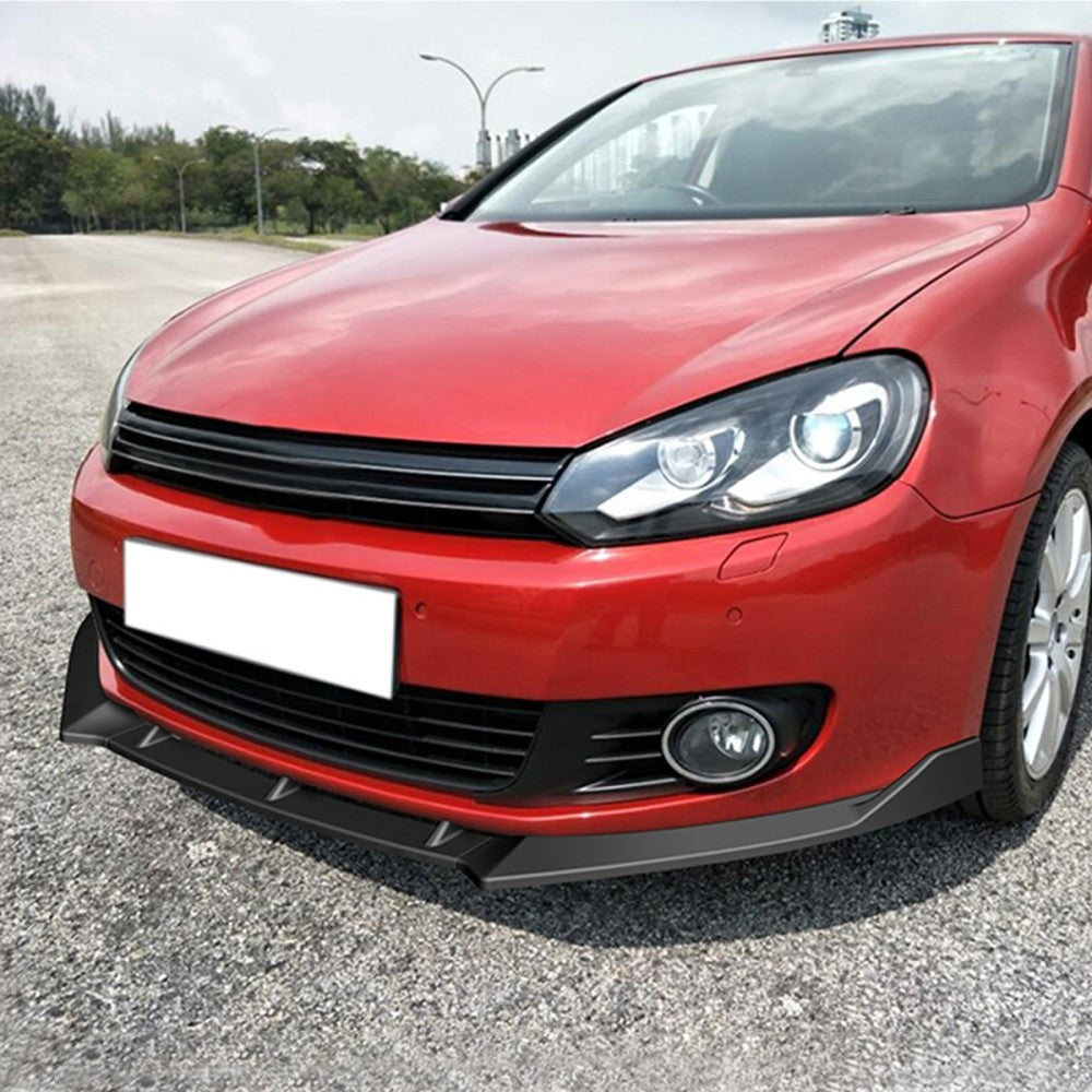 [Matte Black] Front Bumper Lip Chin Guard Body Kit For 10-13 Volkswagen Golf 6