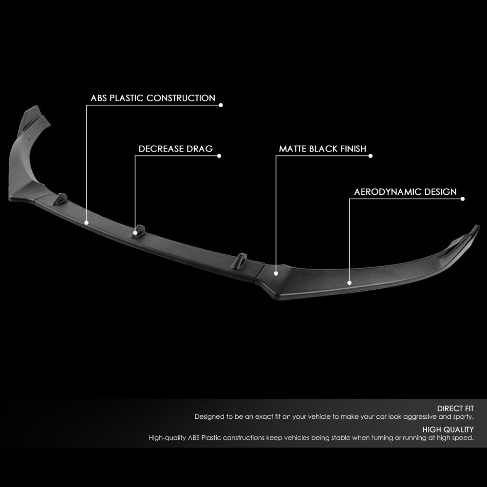 [Matte Black] Front Bumper Lip Chin Guard Body Kit For 10-13 Volkswagen Golf 6