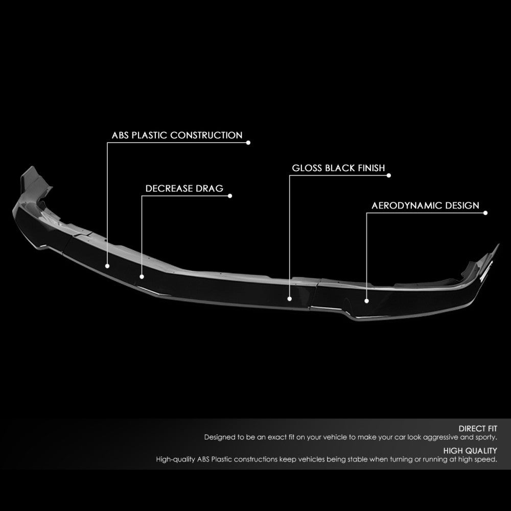 [Painted Gloss Black] Front Bumper Lip Guard Body Kit For 11-14 Dodge Charger
