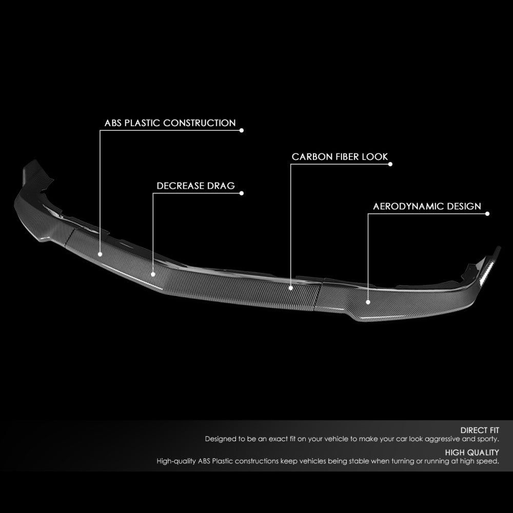 [Carbon Style Look] Front Bumper Lip Chin Guard Body Kit For 11-14 Dodge Charger