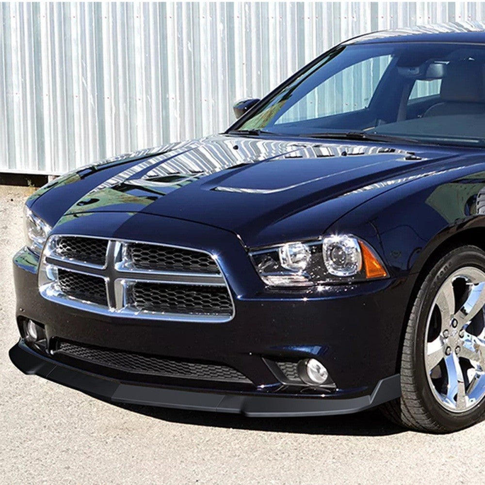 [Matte Black] Front Bumper Lip Chin Wing Guard Body Kit For 11-14 Dodge Charger