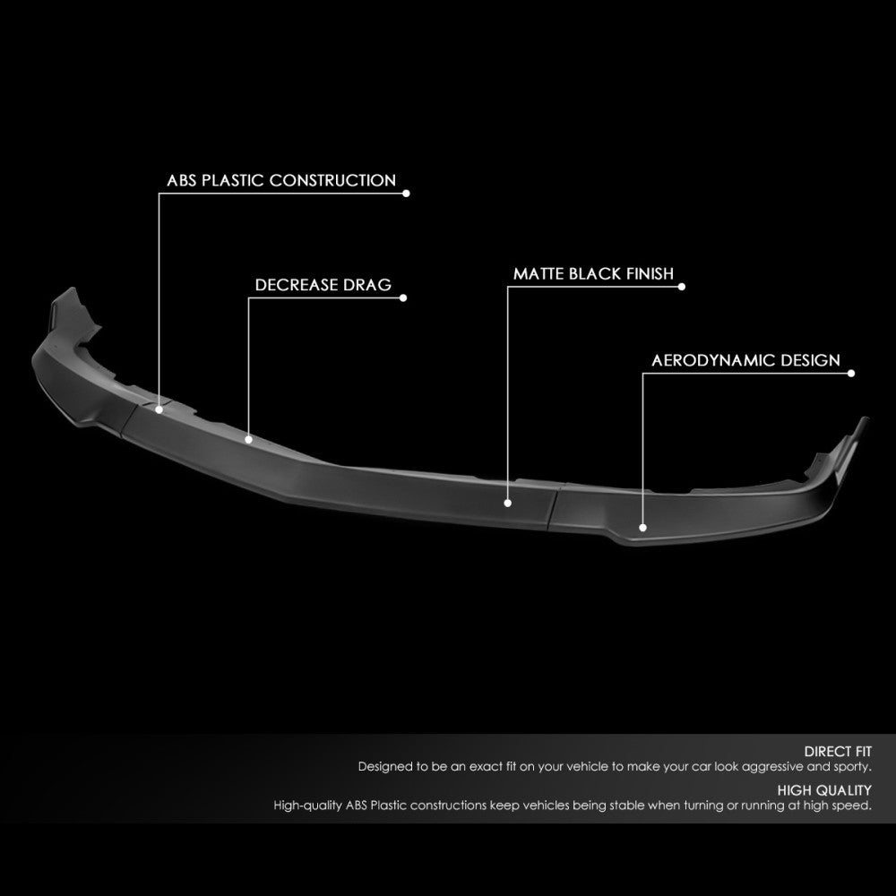 [Matte Black] Front Bumper Lip Chin Wing Guard Body Kit For 11-14 Dodge Charger