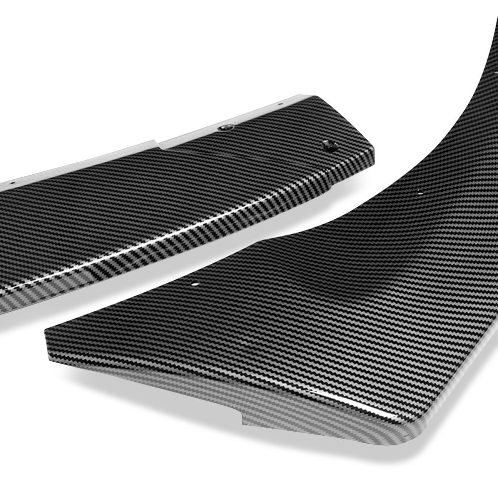 [Carbon Style Look] Front Bumper Lip Chin Guard For 13-17 Veloster 1.6L Turbo FS