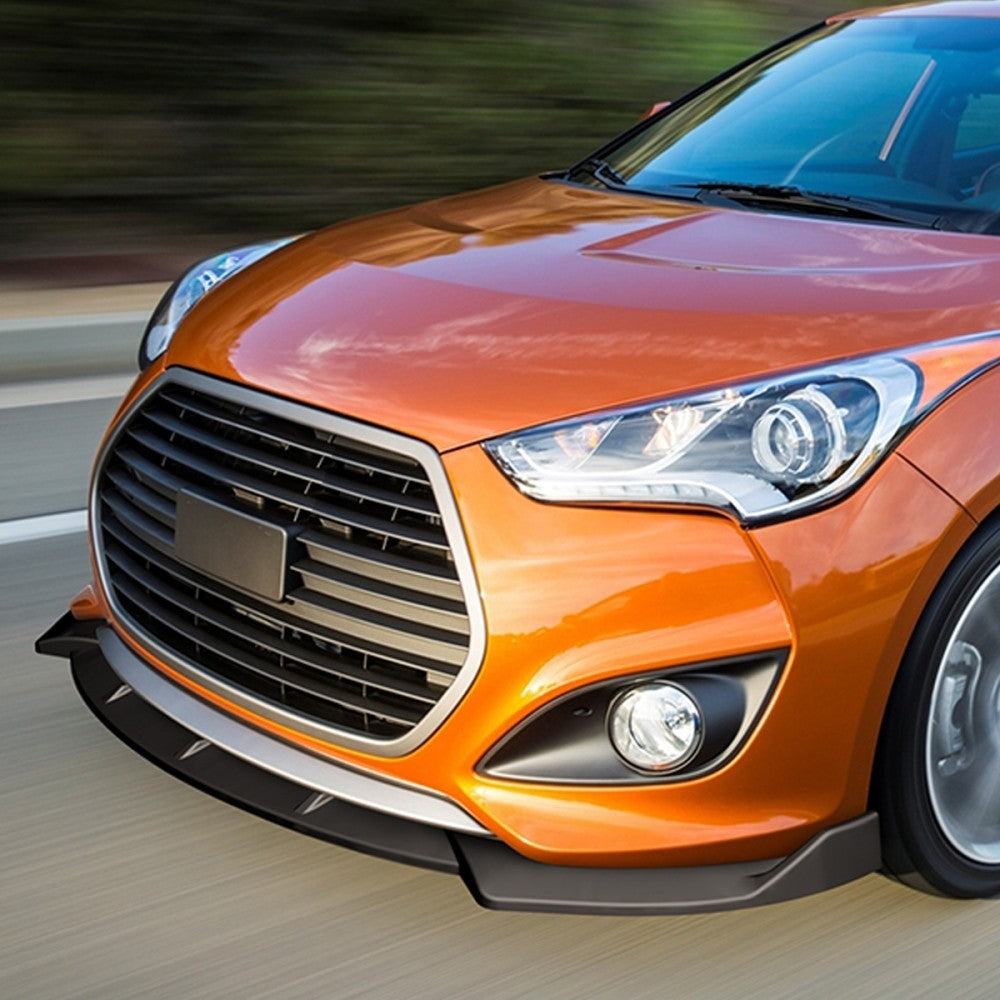 [Matte Black] Front Bumper Lip Guard Body Kit For 13-17 Veloster 1.6L Turbo FS