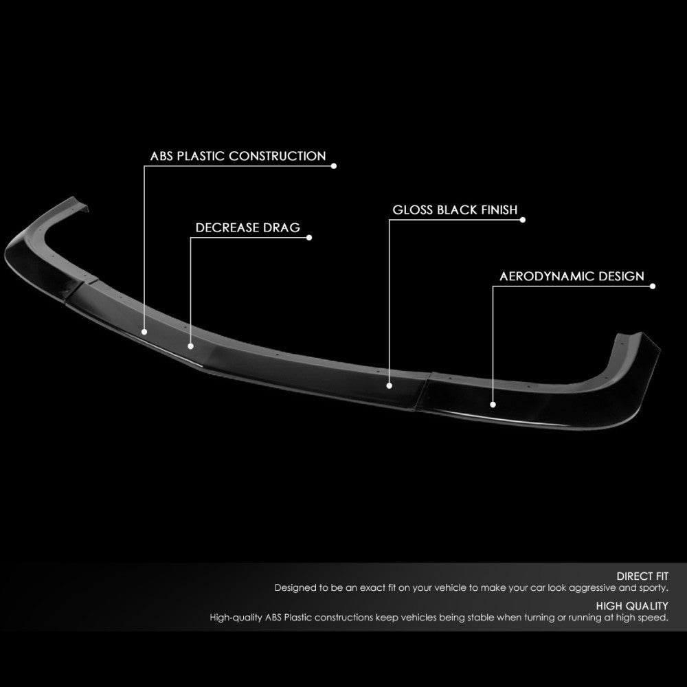 [Painted Gloss Black] Front Bumper Lip Chin Guard For 15+ Dodge Challenger SXT