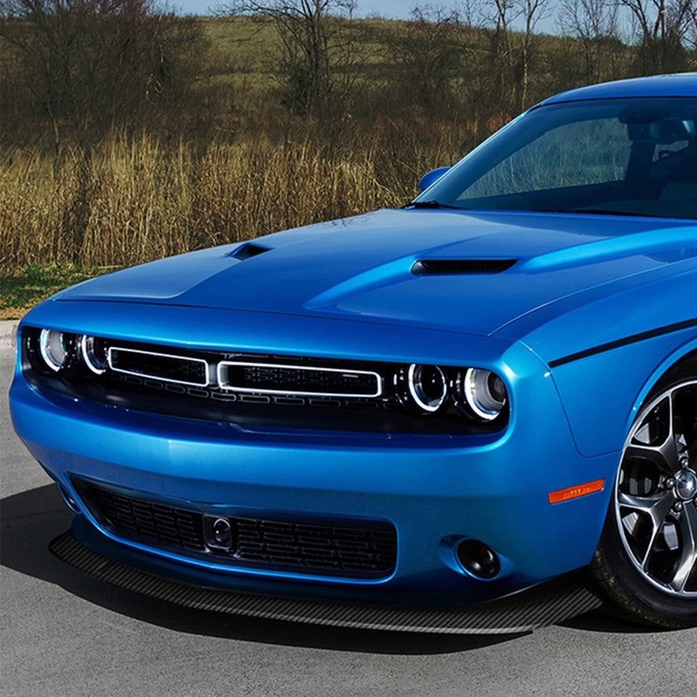 [Carbon Style Look] Front Bumper Lip Guard Body Kit For 15+ Dodge Challenger SXT