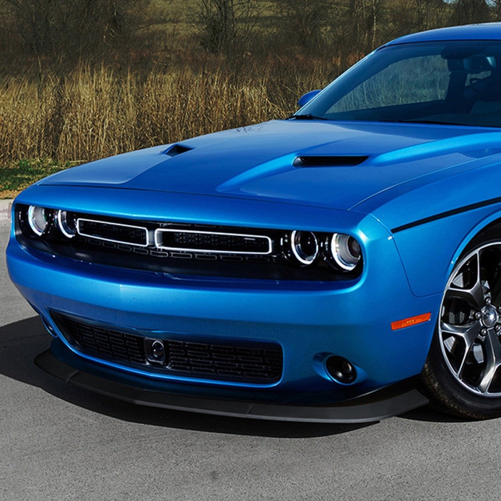 [Matte Black] Front Bumper Lip Chin Guard Body Kit For 15+ Dodge Challenger SXT