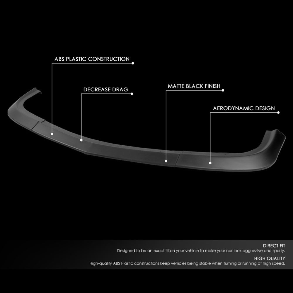 [Matte Black] Front Bumper Lip Chin Guard Body Kit For 15+ Dodge Challenger SXT